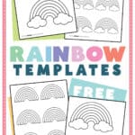 Four rainbow templates that are blank.