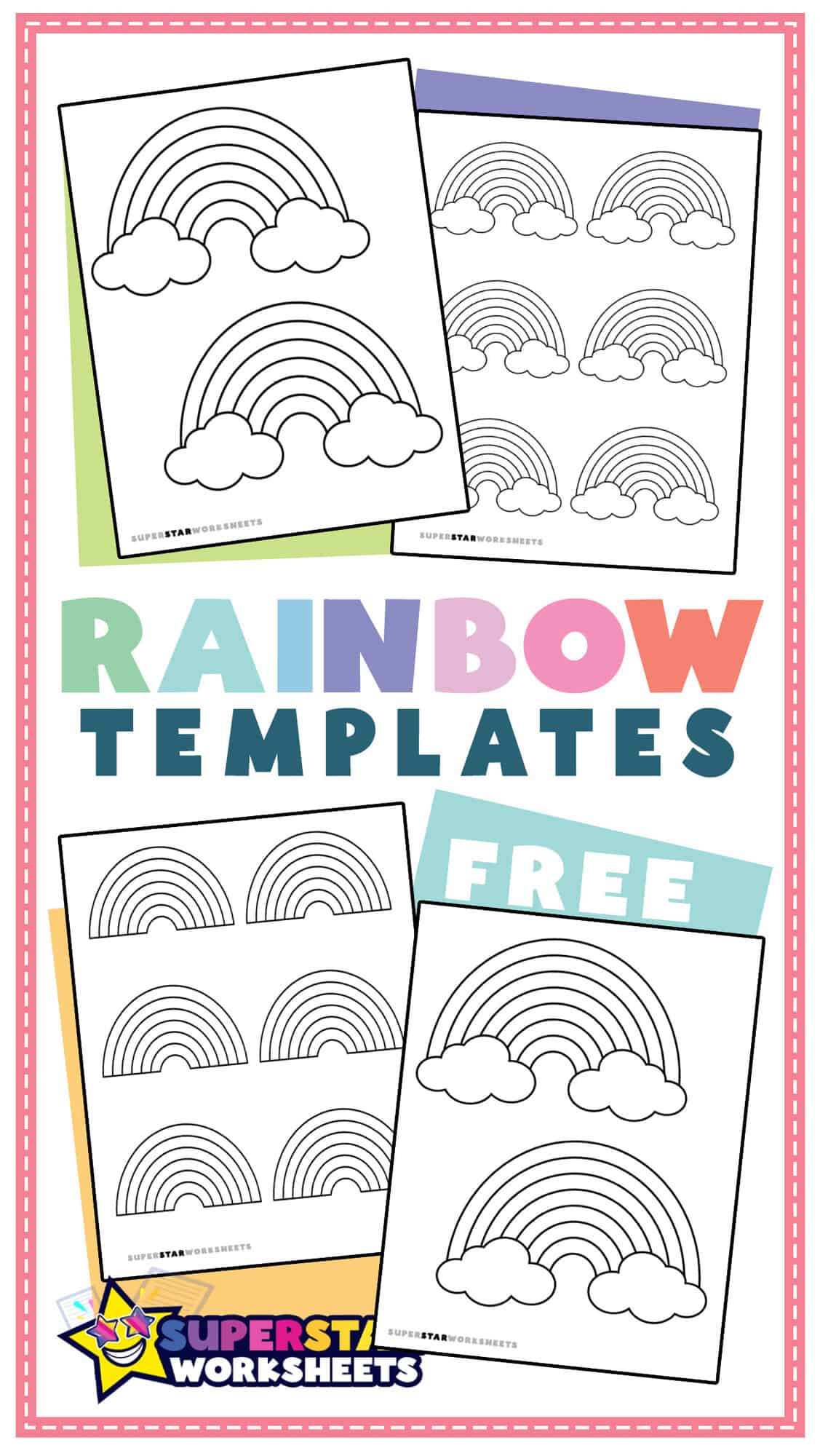 Rainbow Template - Superstar Worksheets