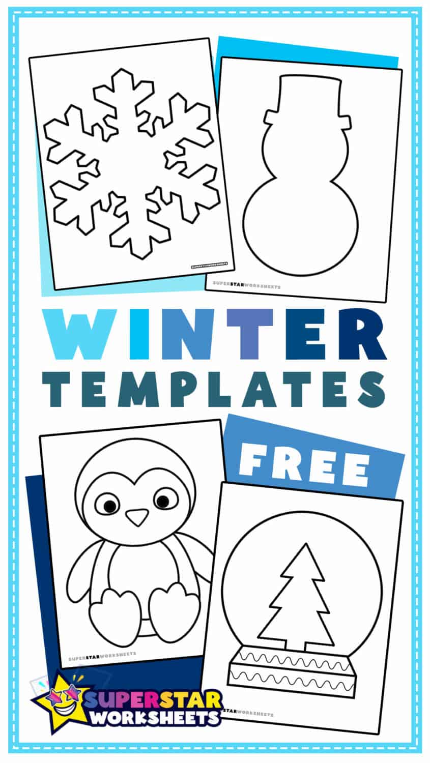 Winter Templates - Superstar Worksheets