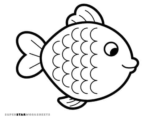 simple cartoon fish outline