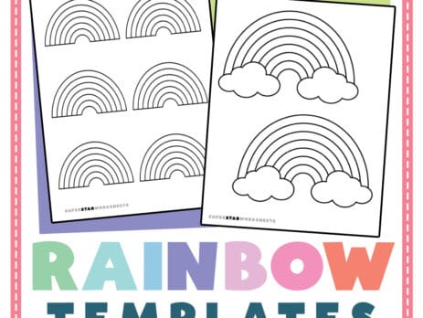 Printable Blank Rainbow Templates for Kids Crafts