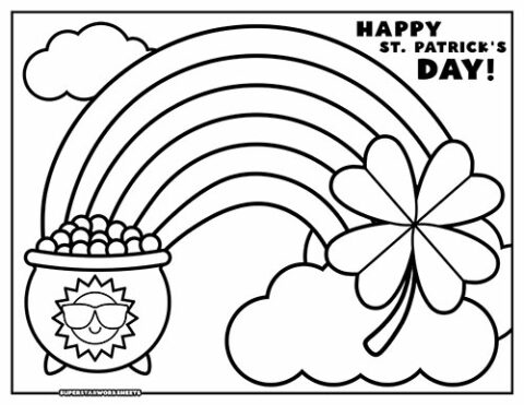 St. Patrick's Day Coloring Pages - Superstar Worksheets