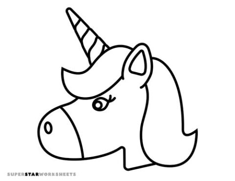 Unicorn Template (Free Printables) - Superstar Worksheets