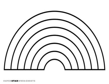 Rainbow Template (Free Printables) - Superstar Worksheets