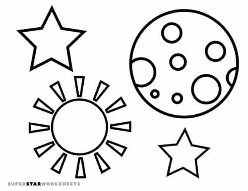 sun and moon coloring pages