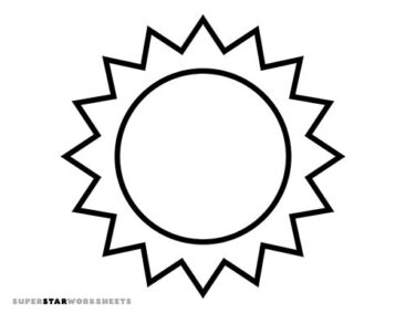 Sun Template - Superstar Worksheets