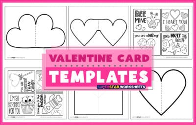 Valentine's Day Card Template - Superstar Worksheets