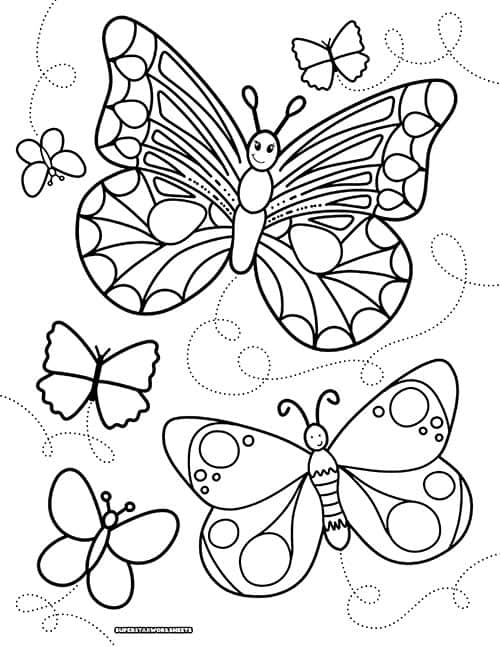 butterfly coloring pages speech therapy