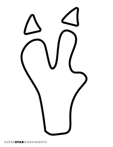 Dinosaur Template - Superstar Worksheets