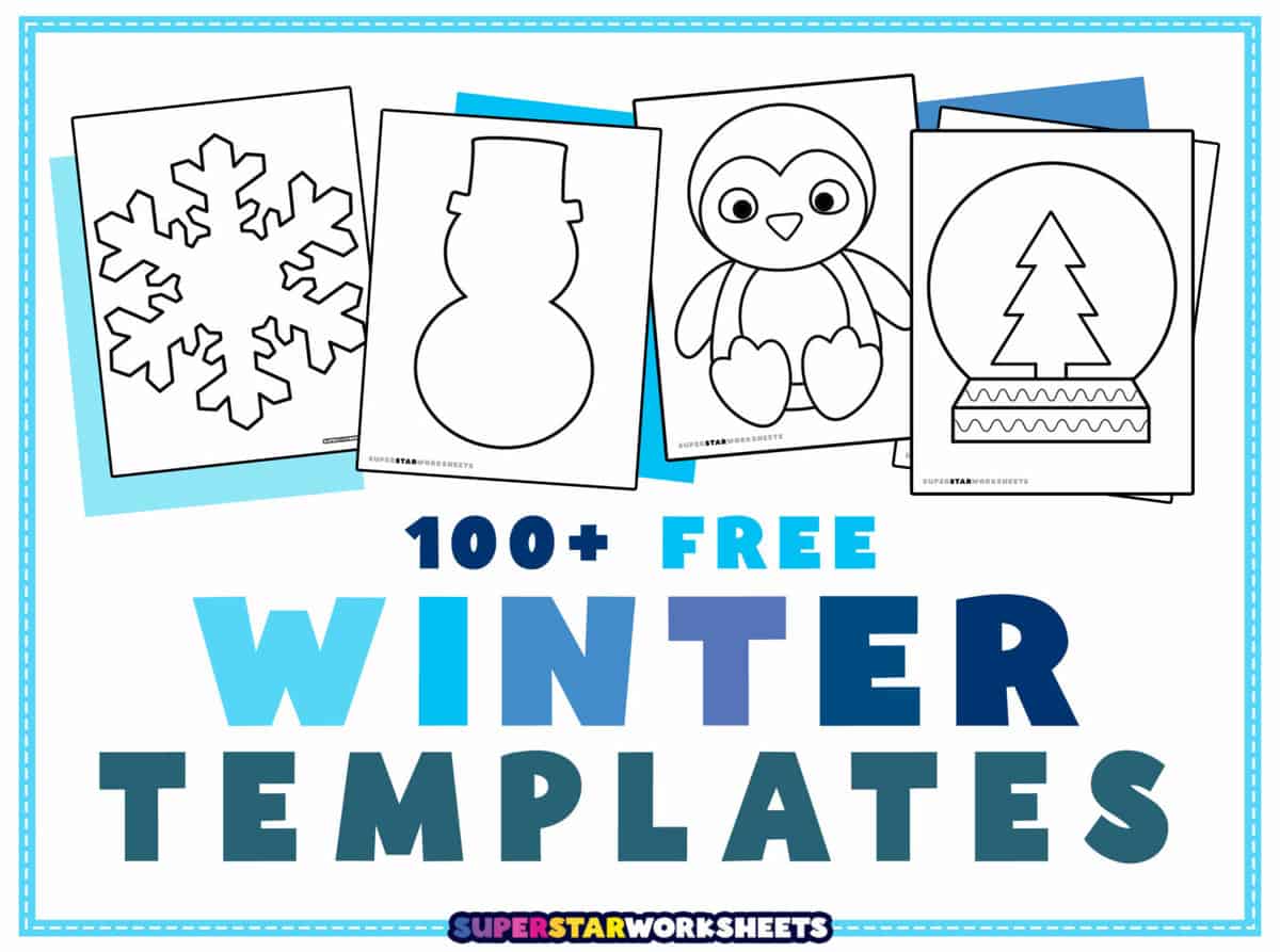 33 WINTER Coloring Pages, Printable Learning Winter Color Book