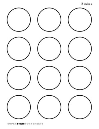 Circle Template - Superstar Worksheets