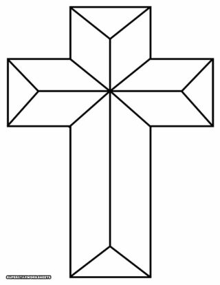 Cross Coloring Pages - Superstar Worksheets