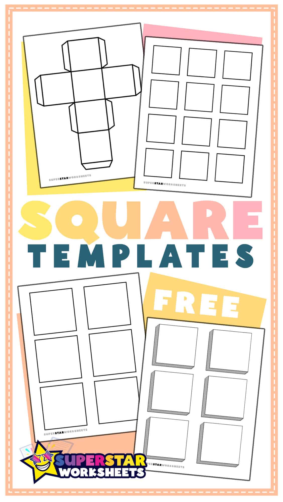 Square Template - Superstar Worksheets