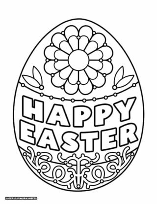 Easter Egg Coloring Pages - Superstar Worksheets