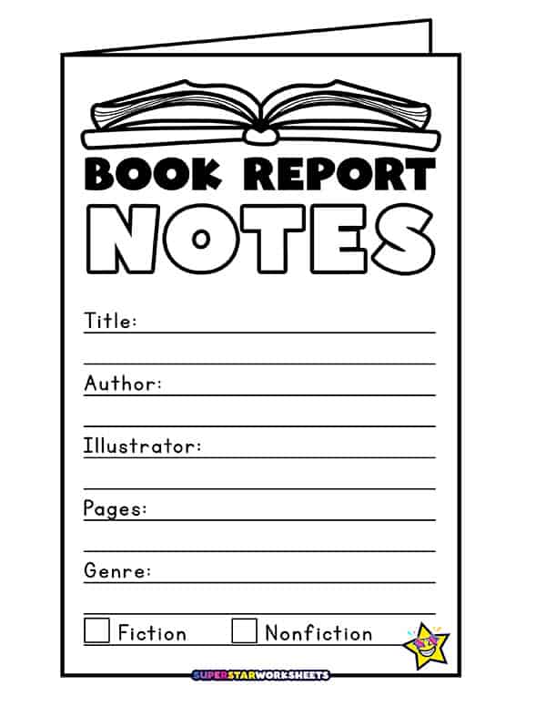 book report template free download