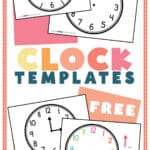Clock template graphic showing four different templates.