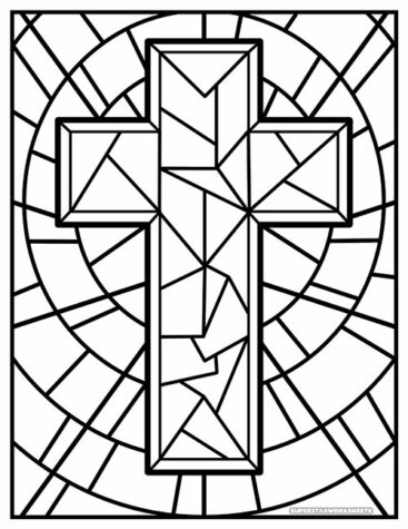 Cross Coloring Pages - Superstar Worksheets