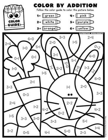 Easter Color By Number - Superstar Worksheets