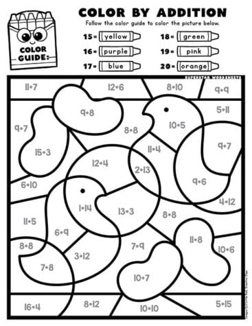 Easter Color By Number - Superstar Worksheets