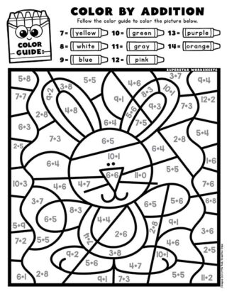 Easter Color By Number - Superstar Worksheets