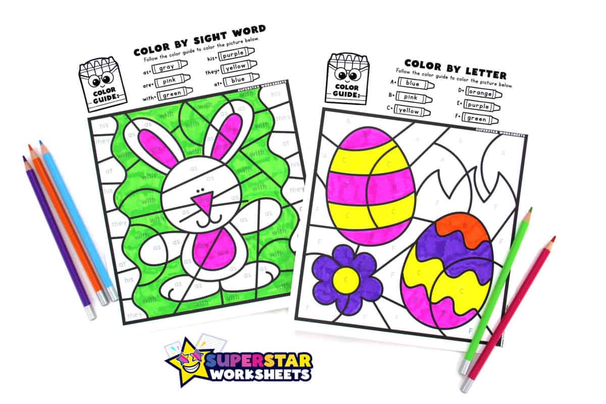 easter-color-by-number-superstar-worksheets