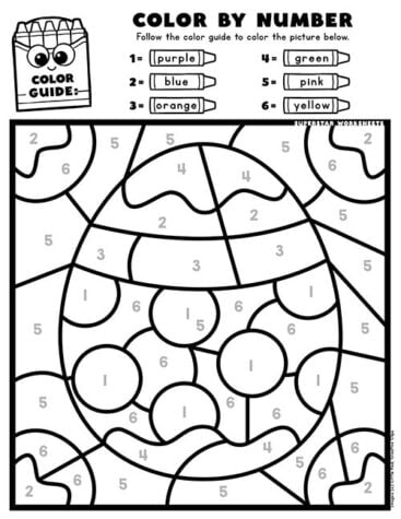 Easter Color By Number - Superstar Worksheets