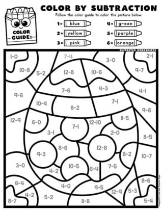 Easter Color By Number - Superstar Worksheets