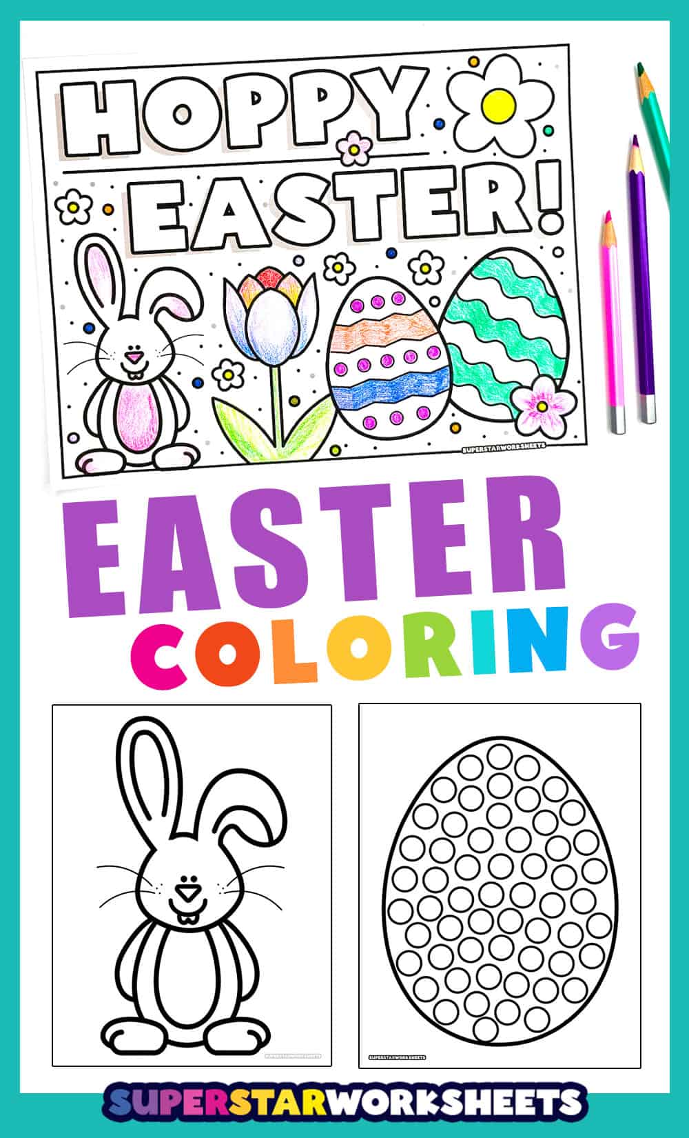 Easter Coloring Pages - Superstar Worksheets