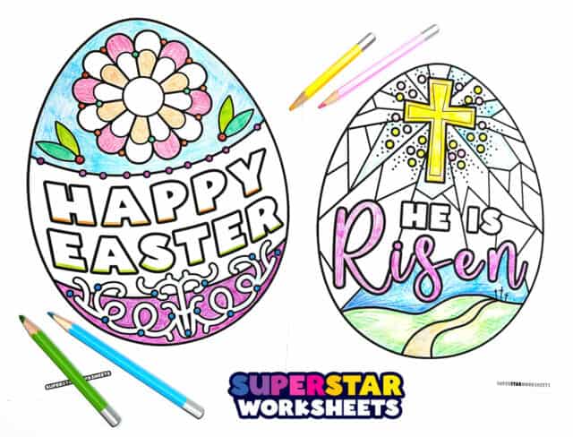 Easter Egg Coloring Pages (Free Printables) - Superstar Worksheets