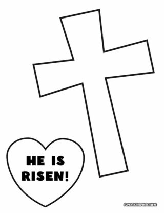 He Is Risen Cross Craft - Superstar Worksheets