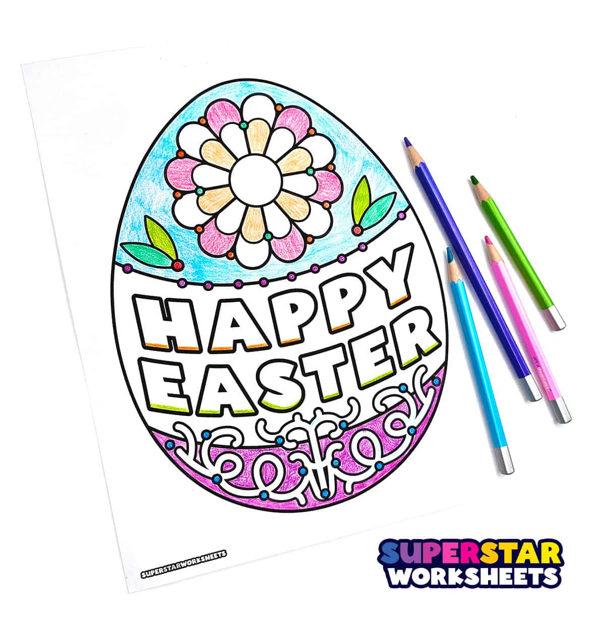 Easter Coloring Pages - Superstar Worksheets