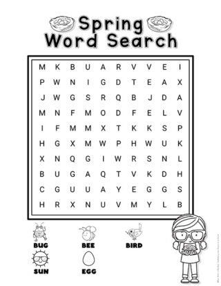 Spring Wordsearch - Superstar Worksheets