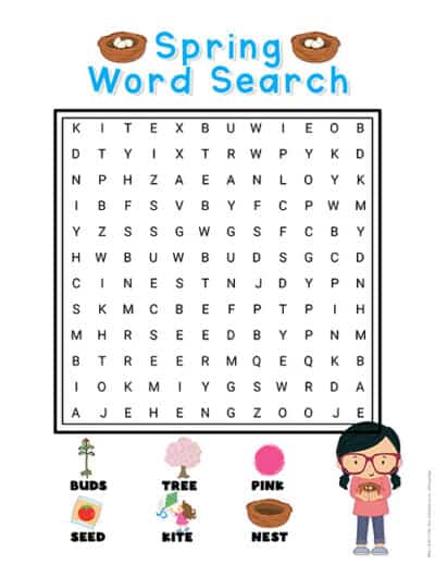 Spring Wordsearch - Superstar Worksheets