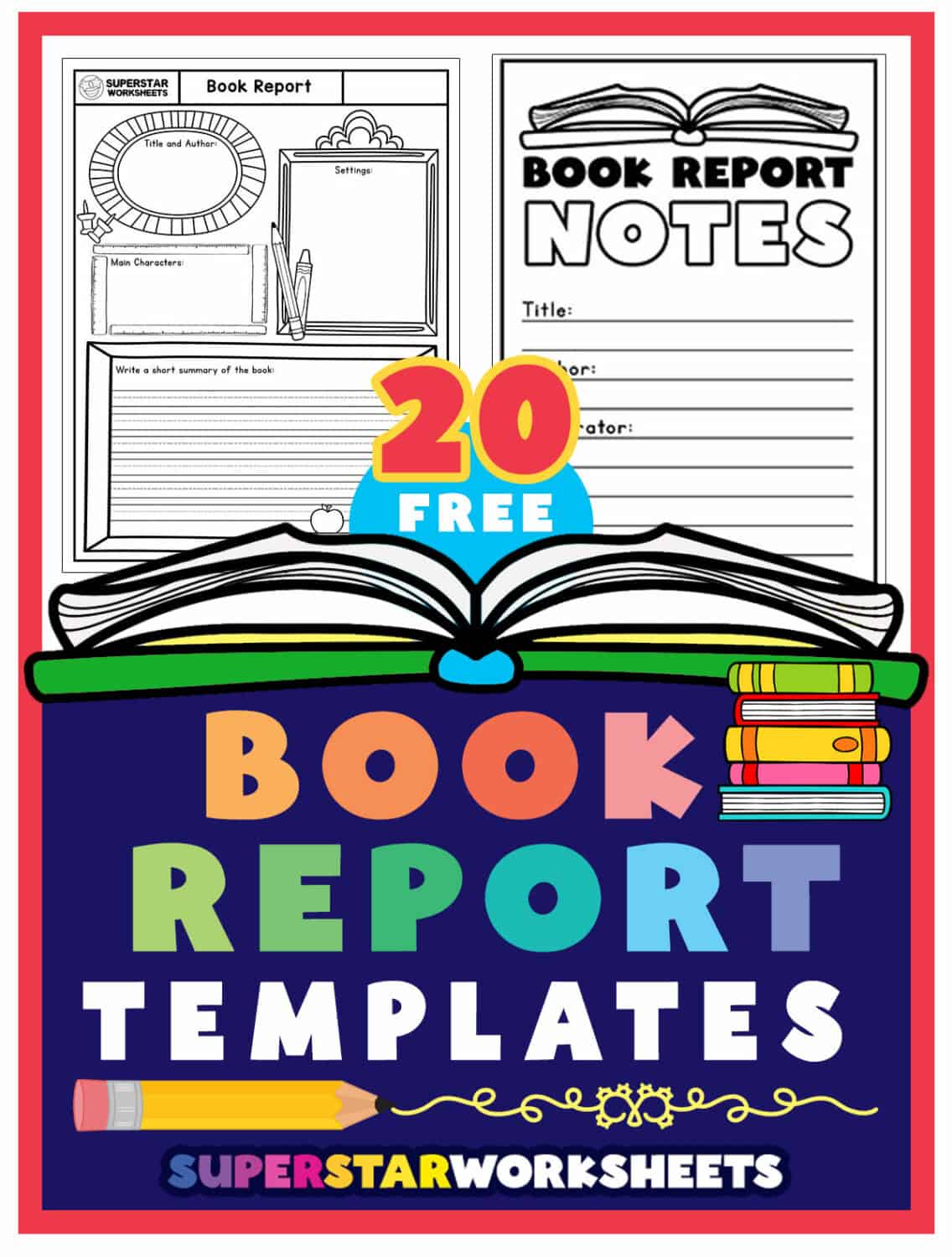 book report template free download