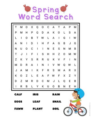 Spring Wordsearch - Superstar Worksheets