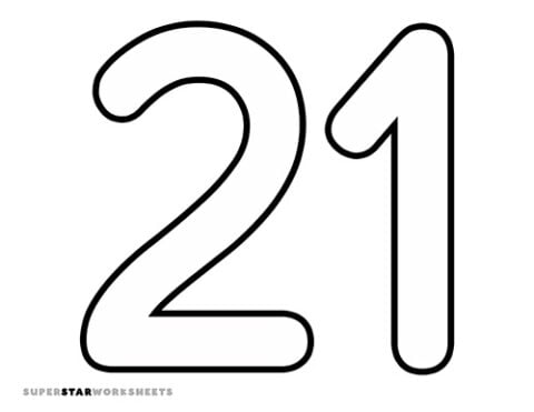 Number Template - Superstar Worksheets