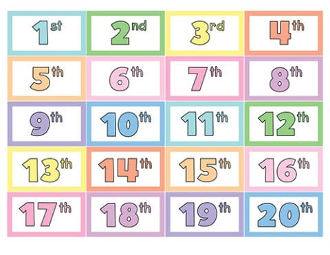 Ordinal Numbers Worksheets - Superstar Worksheets