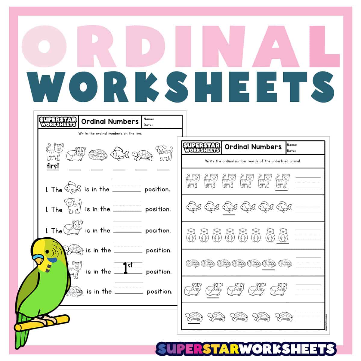 Ordinal Numbers Worksheets Superstar Worksheets