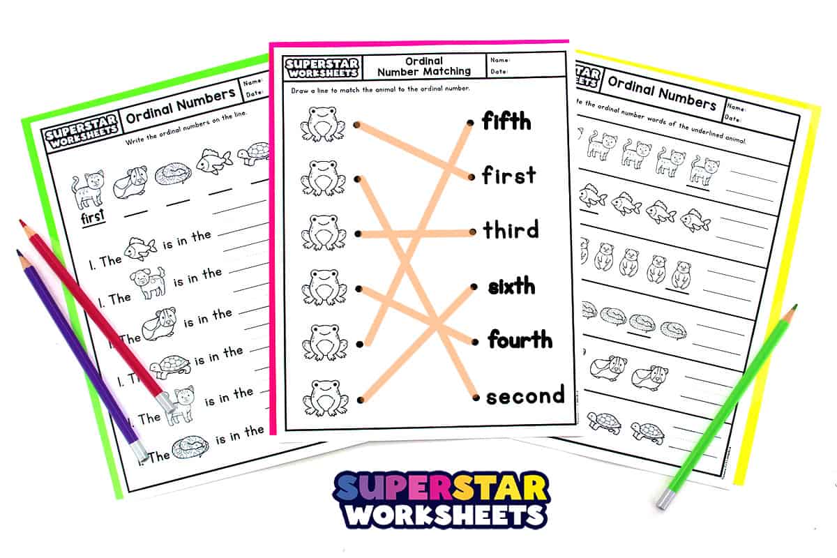 ordinal numbers worksheet for grade 3