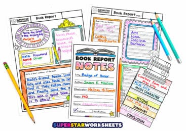 Book Report Templates (Free Printables) - Superstar Worksheets