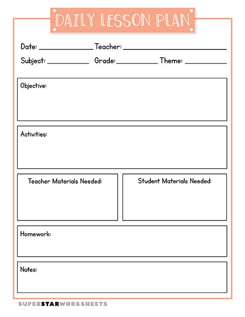 Weekly Lesson Plan Template Pdf Free Download