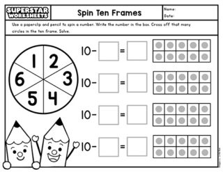 Ten Frame Worksheets - Superstar Worksheets