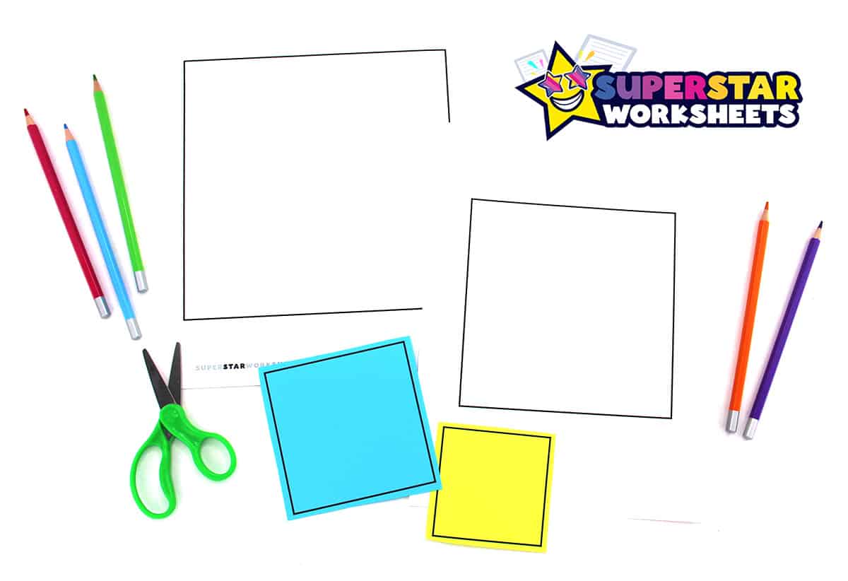 Square Template - Superstar Worksheets