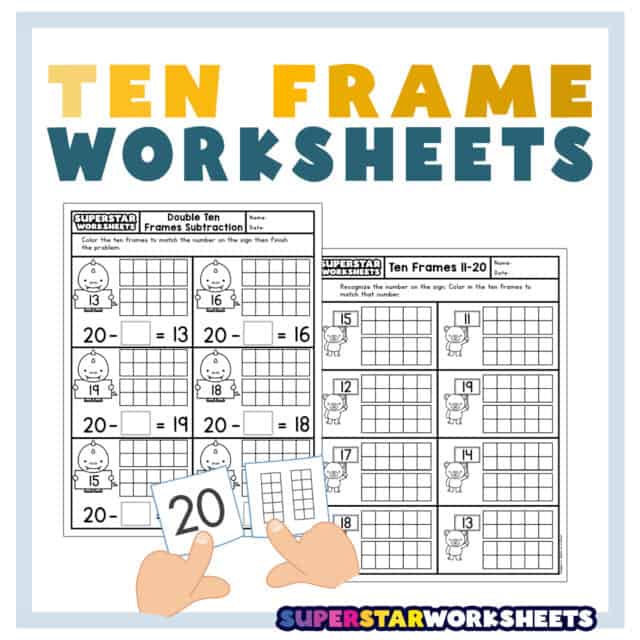 Ten Frame Worksheets - Superstar Worksheets