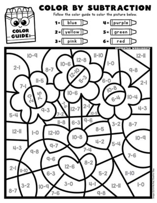 Valentines Day Color By Number - Superstar Worksheets