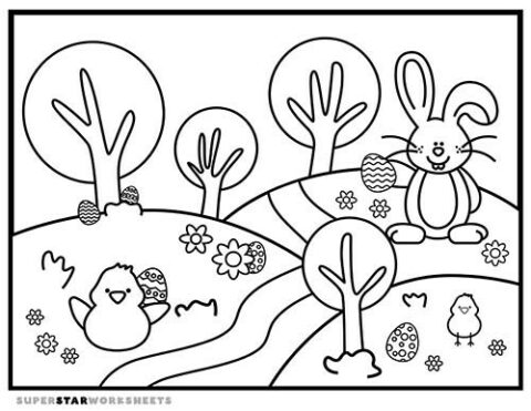 Easter Coloring Pages (Free Printables) - Superstar Worksheets