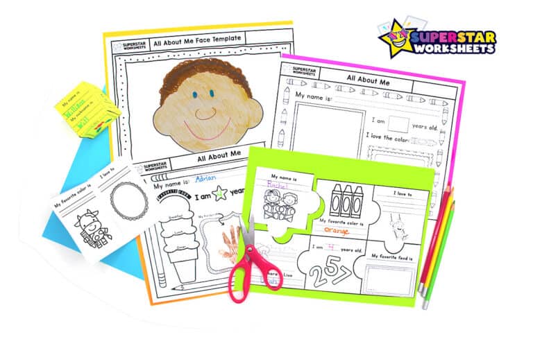 All About Me Template - Superstar Worksheets