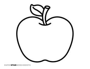 Apple Template (Free Printables) - Superstar Worksheets