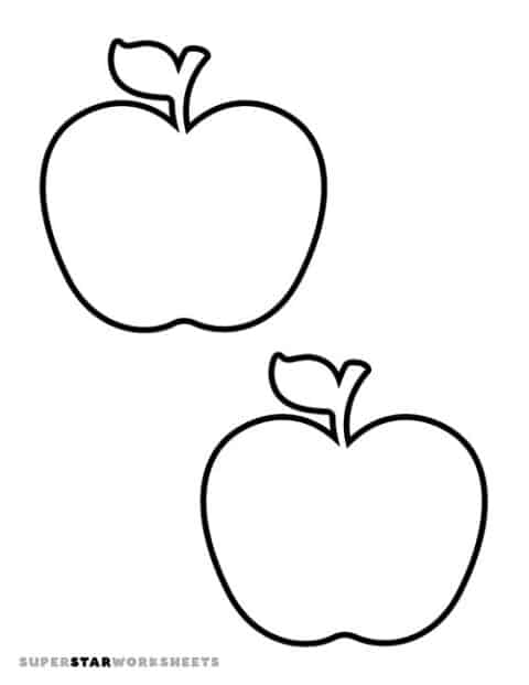 Apple Template - Superstar Worksheets