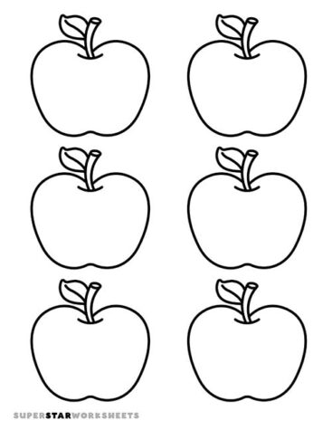 Apple Template - Superstar Worksheets